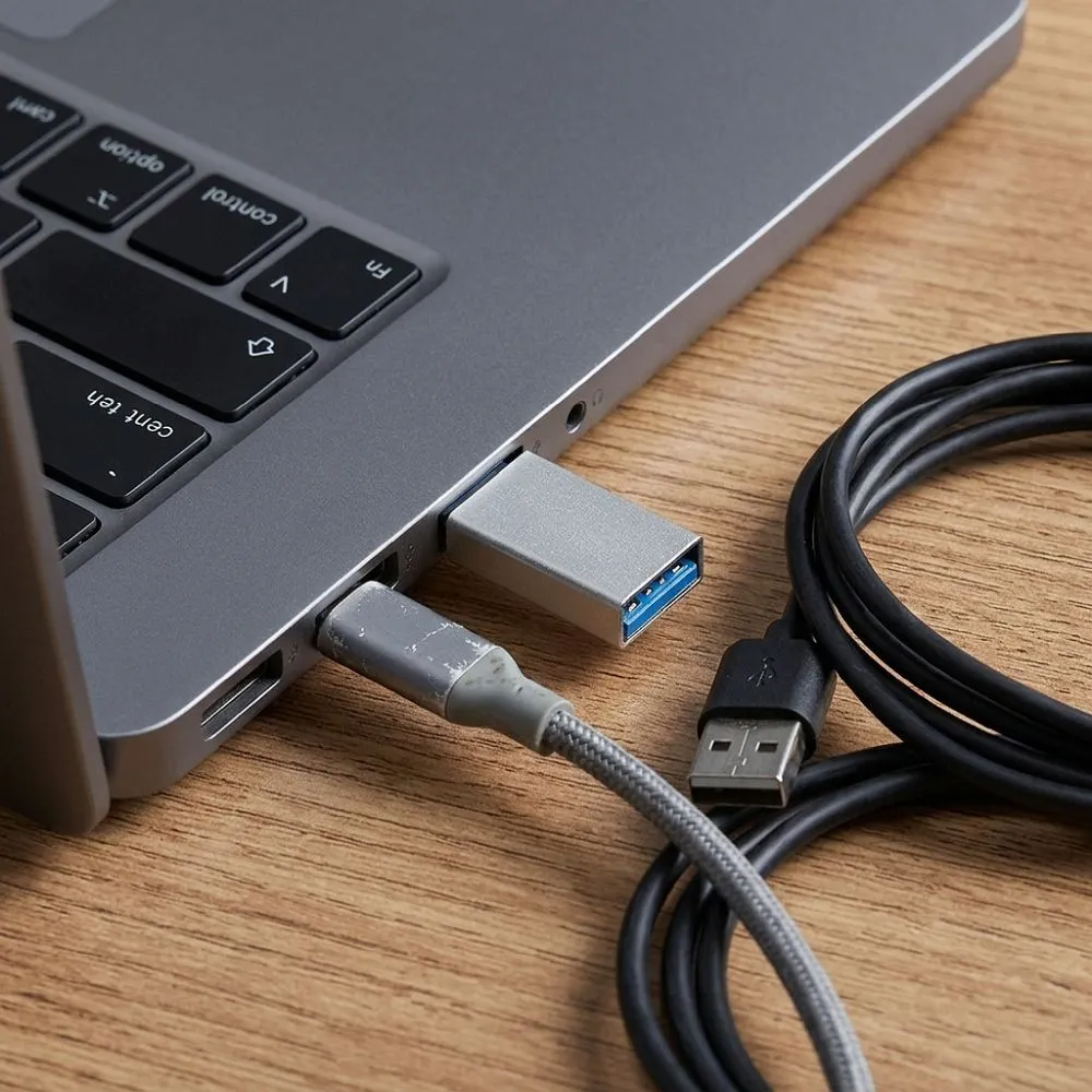 Adaptateur de Données et de Charge USB-C - USB-A Blue Star, Blanc