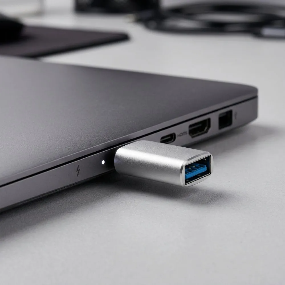 Adaptateur de Données et de Charge USB-C - USB-A Blue Star, Blanc