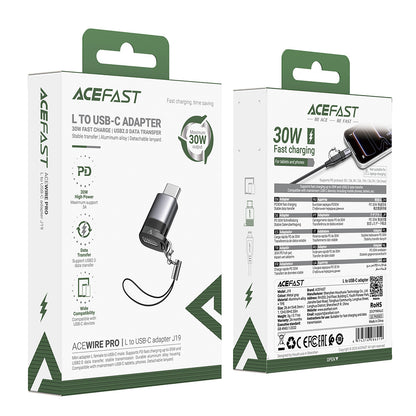 Daten- und Ladeadapter Lightning - USB-C Acefast J19, Grau