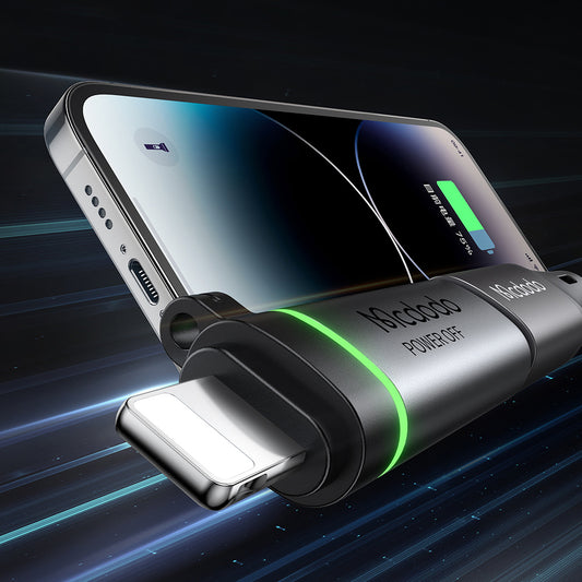USB-C - Lightning McDodo OT-2590 Power Off Daten- und Ladeadapter, Schwarz