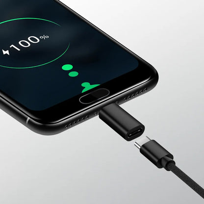 Adattatore Dati e Ricarica USB-C - Lightning / microUSB / USB-A Techsuit A19 TriFlashX 3in1, Nero