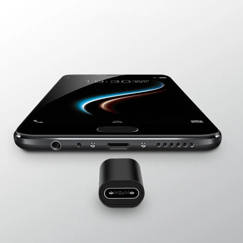Adattatore Dati e Ricarica USB-C - Lightning / microUSB / USB-A Techsuit A19 TriFlashX 3in1, Nero