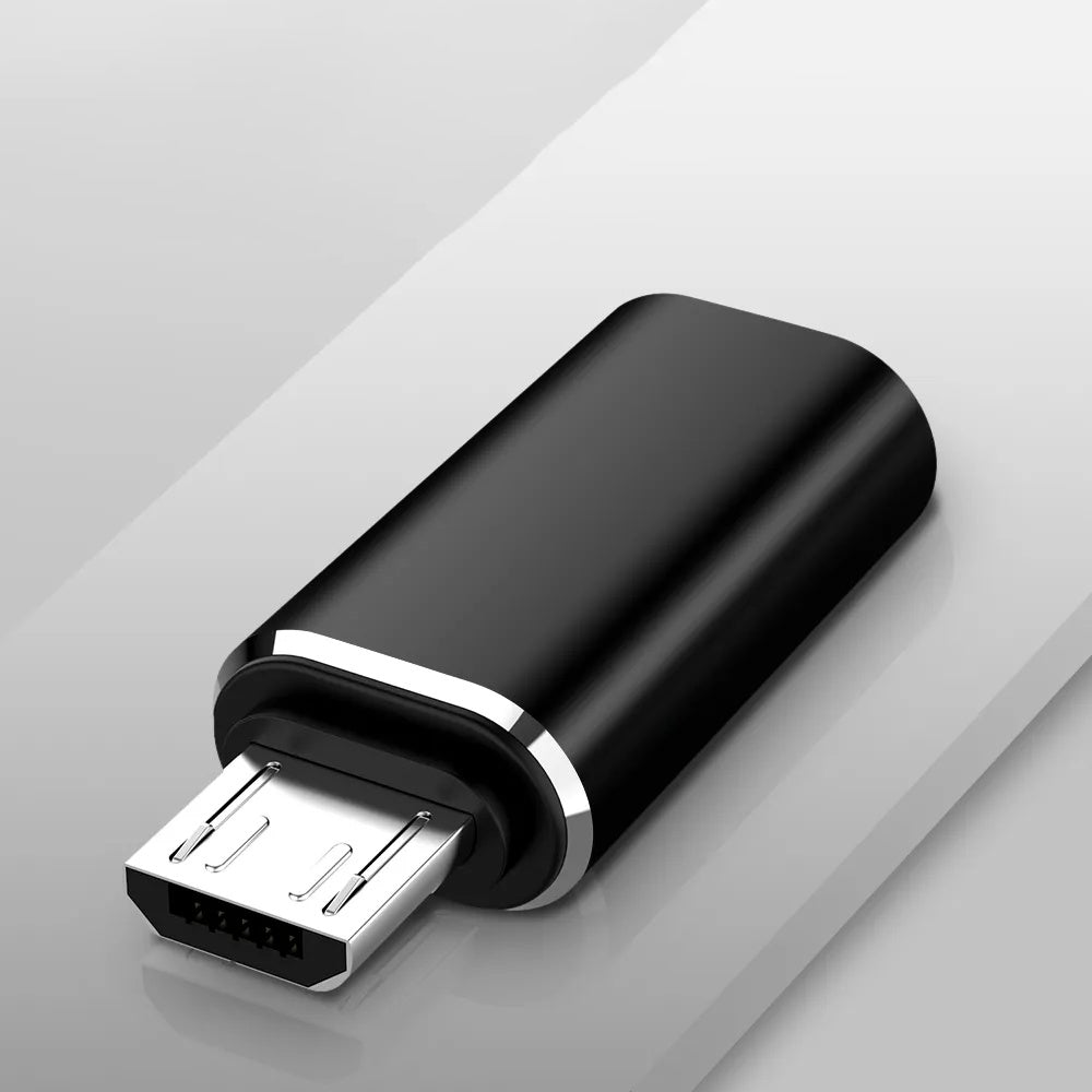 Adattatore Dati e Ricarica USB-C - Lightning / microUSB / USB-A Techsuit A19 TriFlashX 3in1, Nero