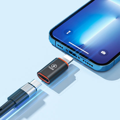 USB-C - Lightning Daten- und Ladeadapter Techsuit A3 HyperPort, Schwarz Orange