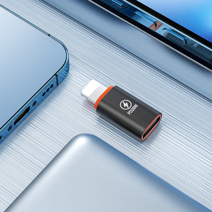USB-C - Lightning Daten- und Ladeadapter Techsuit A3 HyperPort, Schwarz Orange