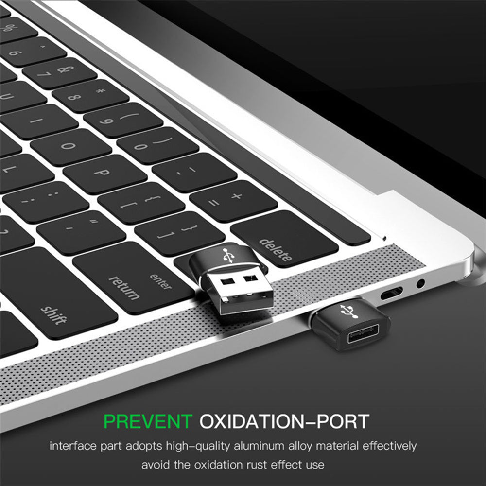 Adattatore Dati e Ricarica USB-C - USB-A Techsuit, Nero