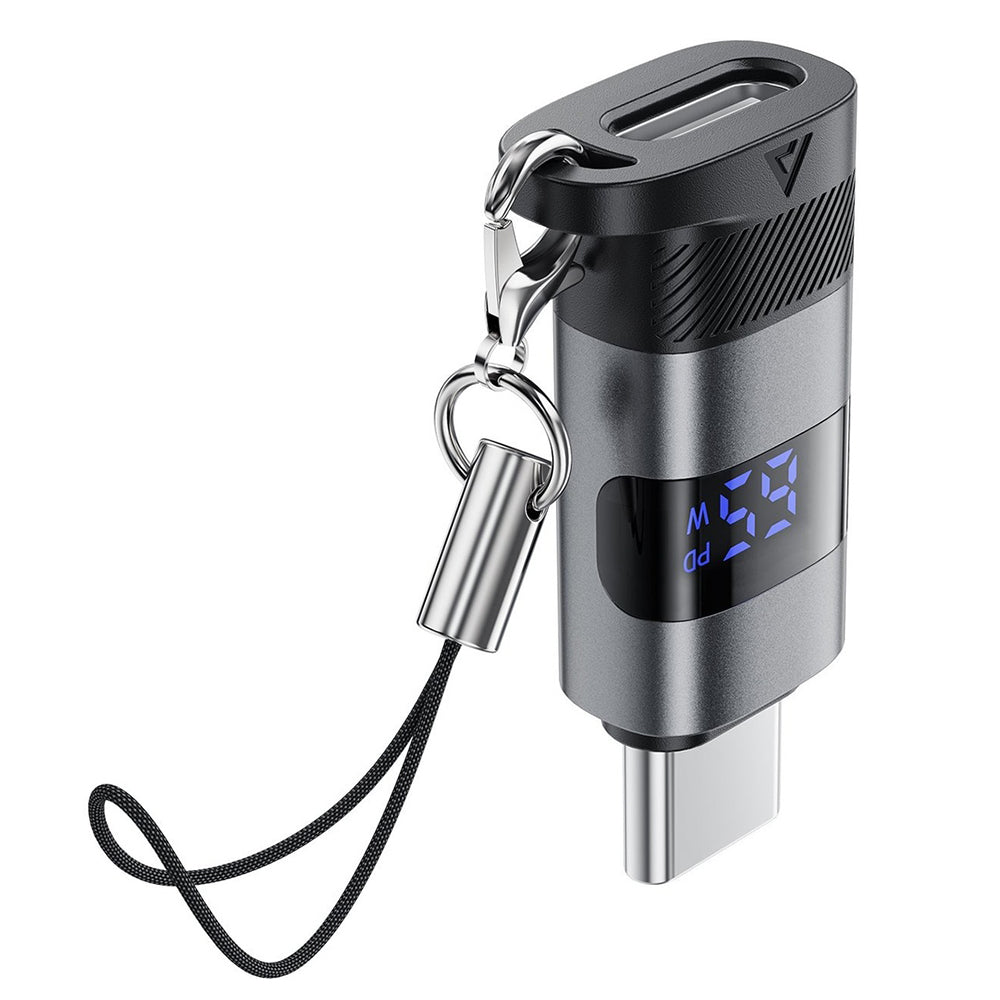 USB-C Daten- und Ladeadapter - USB-C Acefast J9 Display, Grau