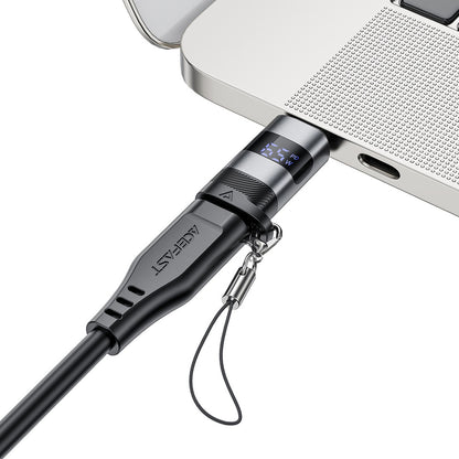 USB-C Daten- und Ladeadapter - USB-C Acefast J9 Display, Grau