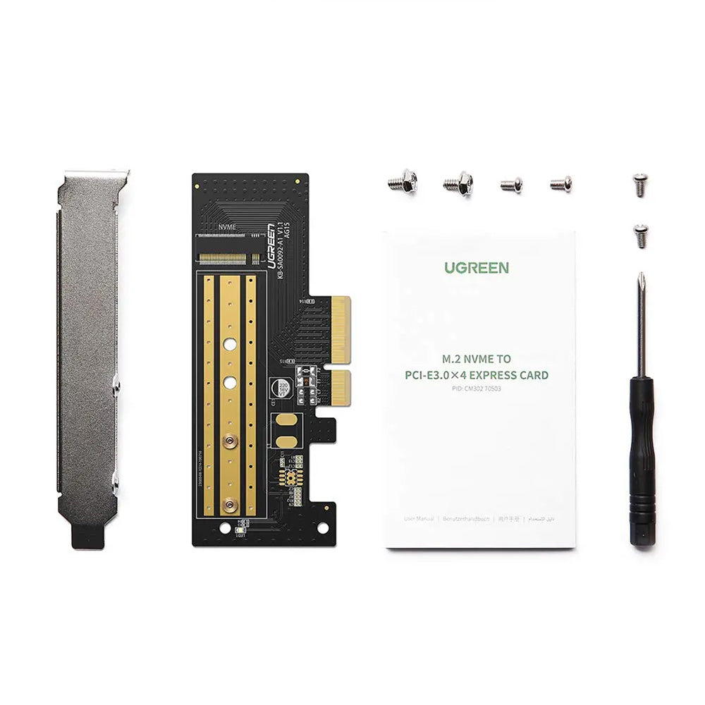 Adaptateur Interface SSD UGREEN CM302 (70503), NVMe M.2 - PCIe 3.0 X4