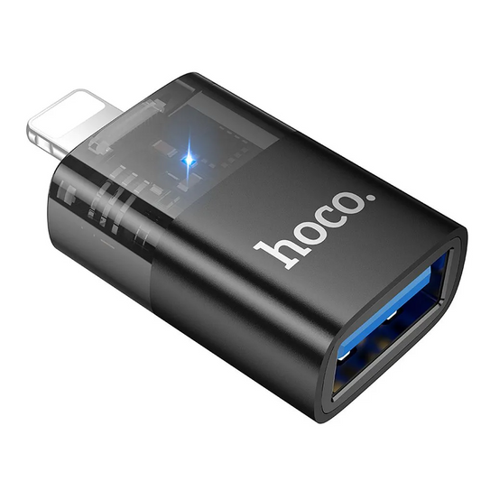 Adaptateur OTG Lightning - USB-A HOCO UA36, Noir