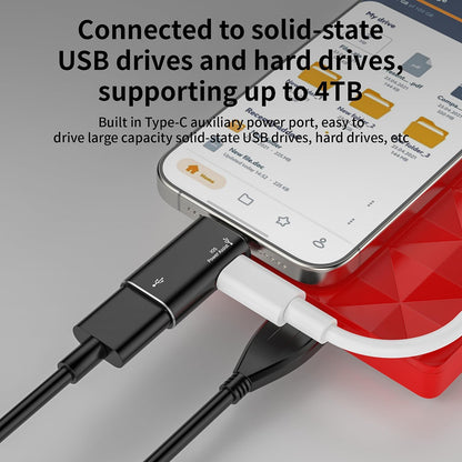 Adattatore OTG Lightning - USB-A Techsuit A18 AluVoltX, Nero