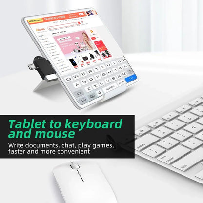 Adattatore OTG microUSB / USB-C - USB-A Techsuit A16 TwoVoltX, Nero