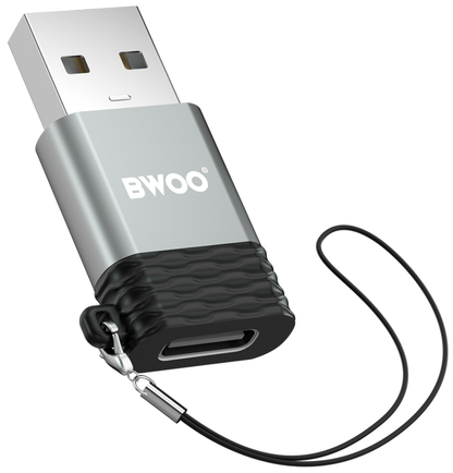 Adattatore Dati e Ricarica USB-C - USB-A BWOO BZ-38, Grigio