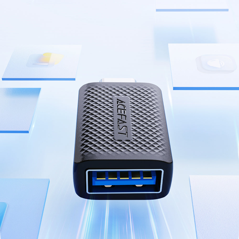 OTG Adapter USB-C - USB-A Acefast J1, Schwarz