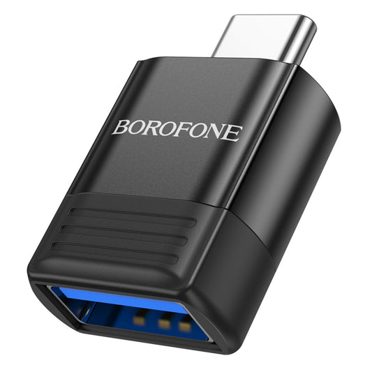 OTG USB-C - USB-A Adapter Borofone BV18, Schwarz