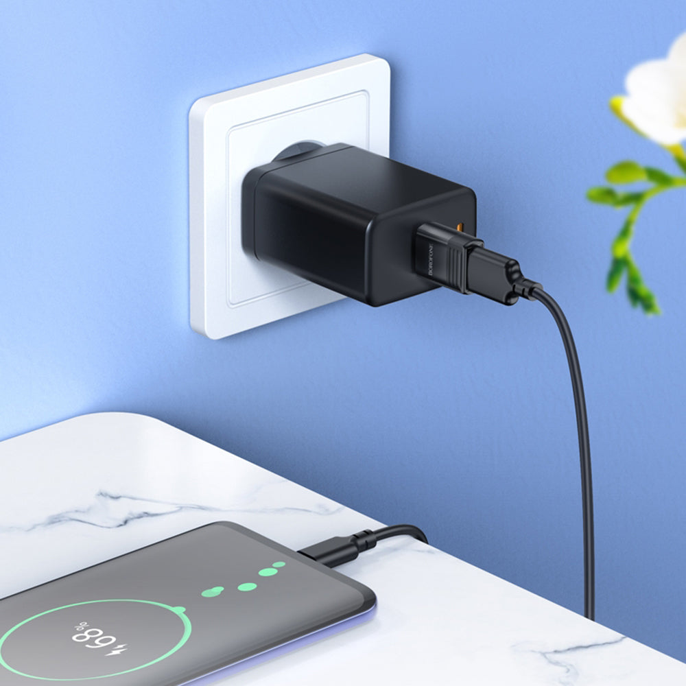 Adattatore OTG USB-C - USB-A Borofone BV18, Nero