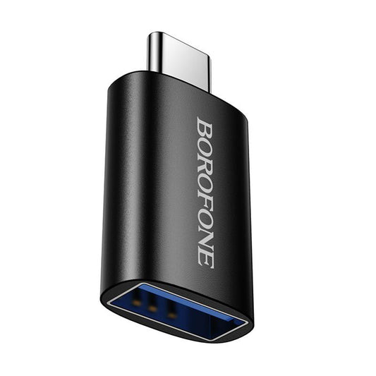 OTG USB-C - USB-A Adapter Borofone BV26C, Schwarz