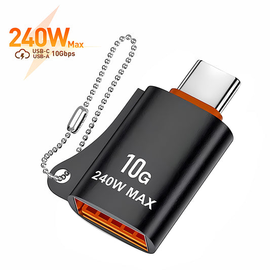 OTG Adapter USB-C - USB-A Techsuit A1 HyperPort, Schwarz Orange