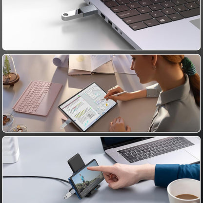 Adattatore OTG USB-C - USB-A Techsuit A8 SlateVolt, Grigio