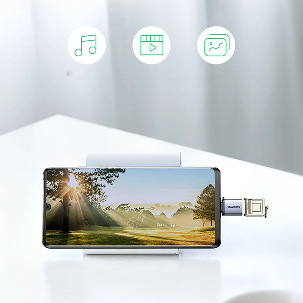 OTG Adapter USB-C - USB-A UGREEN US270 (50283), Grau