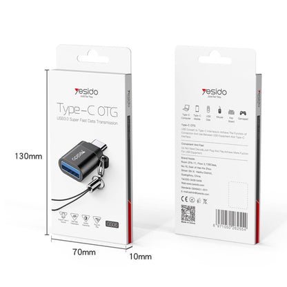 OTG Adapter USB-C - USB-A Yesido GS06, Schwarz