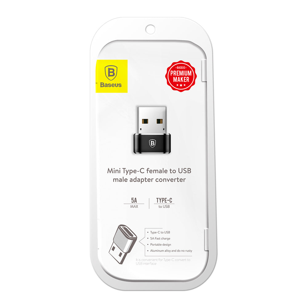 Adaptateur de données et de charge USB-C vers USB-A Baseus, noir CAAOTG-01 CAAOTG-01