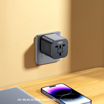 Adaptateur Réseau XO Design WL28 Travel US / UK / AU / CN / EU, Noir