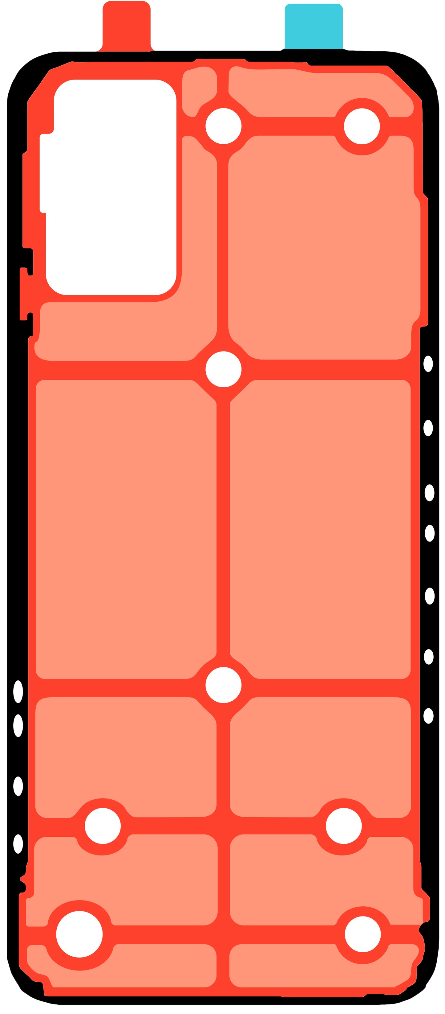 Akkudeckelkleber Realme 11 Pro+