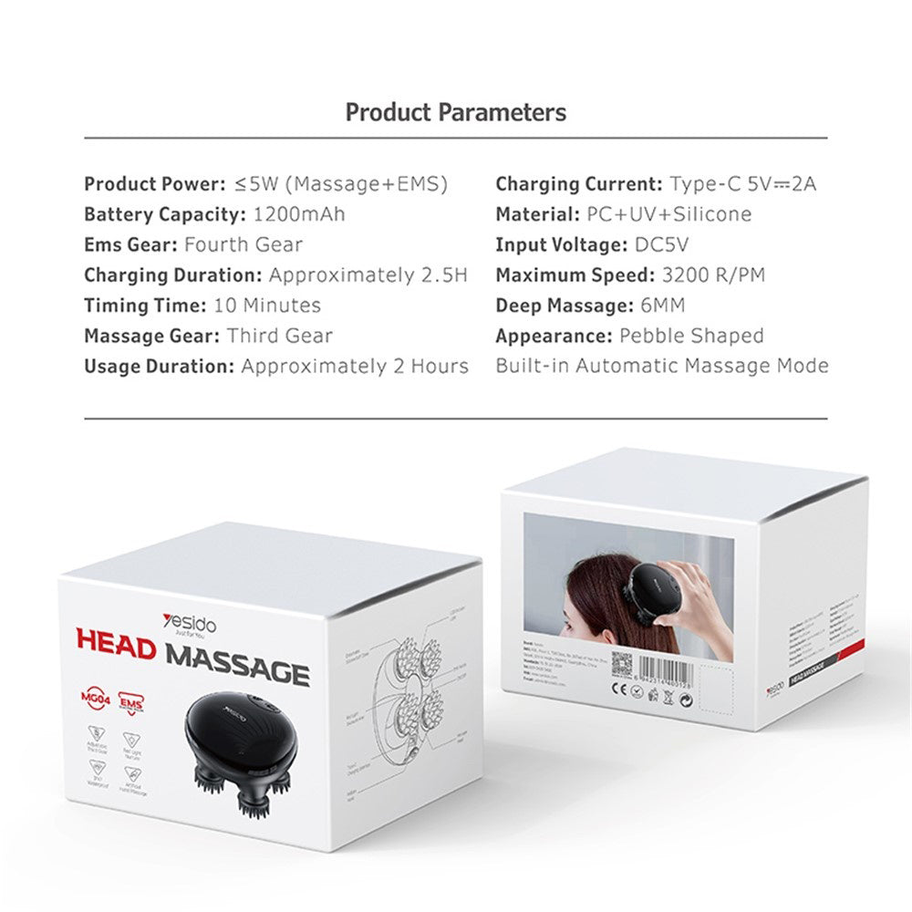 Scalp-Massagegerät Yesido MG04, Schwarz