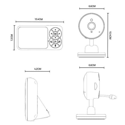Baby Monitor Yesido KM26, Wi-Fi, Bianco