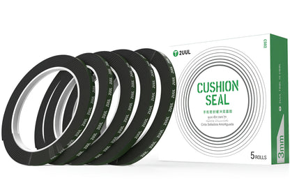 Klebeband 2UUL CS01, 3mm, Schwarz, 5 Stück Set