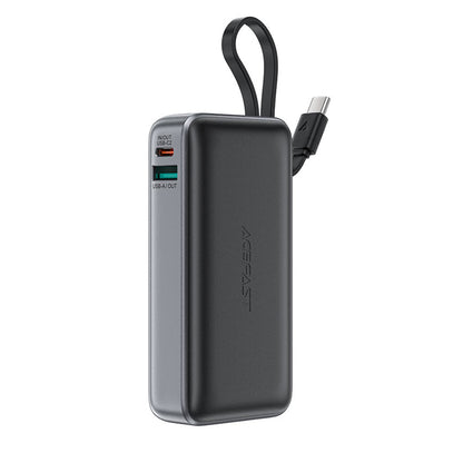 Batterie Externe Acefast M7, 10000mAh, 30W, QC + PD, 1 x USB-A - 2 x USB-C, Noire.