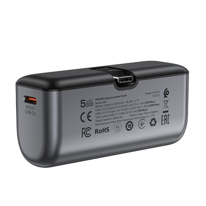 Batteria Esterna Acefast M9, 5000mAh, 20W, PD, 2 x USB-C, Nera