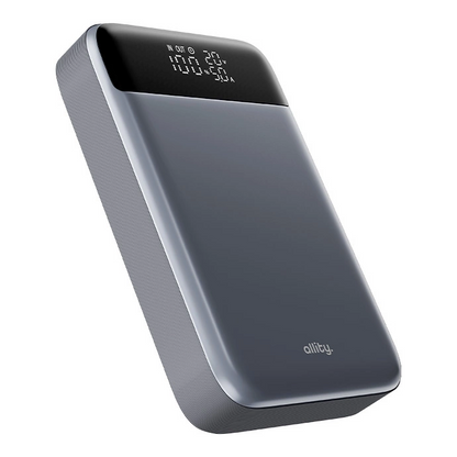Batteria Esterna Allity. APB-200 PocketPower, 10000mAh, 33W, QC + PD, 1 x USB-A - 1 x USB-C, Grigio