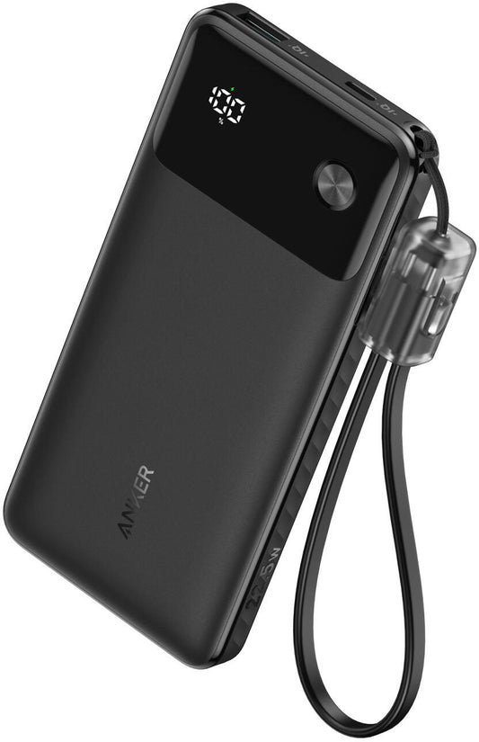 Batteria Esterna Anker, 10000mAh, 22.5W, QC + PD, 1 x USB-A - 1 x USB-C, Nera A1388G11