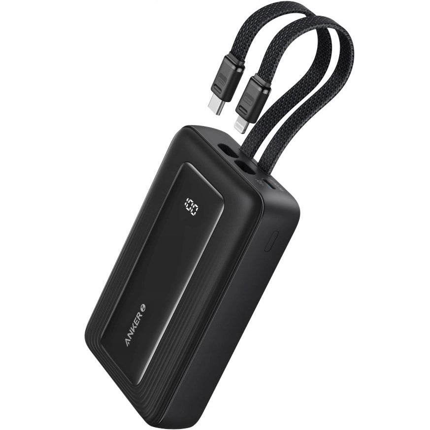 Externer Akku Anker PowerCore, 10000mAh, 30W, QC + PD, 1 x Lightning - 1 x USB-A - 2 x USB-C, Schwarz A1680G11