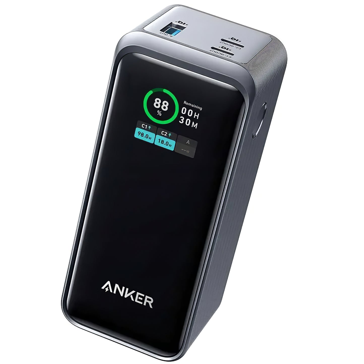 Externer Akku Anker Prime, 20000mAh, 200W, QC + PD, 1 x USB-A - 2 x USB-C, Schwarz, Wiederverpackt A1336011