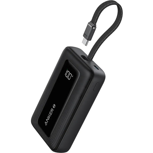 Externer Akku Anker Zolo, 10000mAh, 30W, QC + PD, 1 x USB-A - 2 x USB-C, Schwarz A1688H11