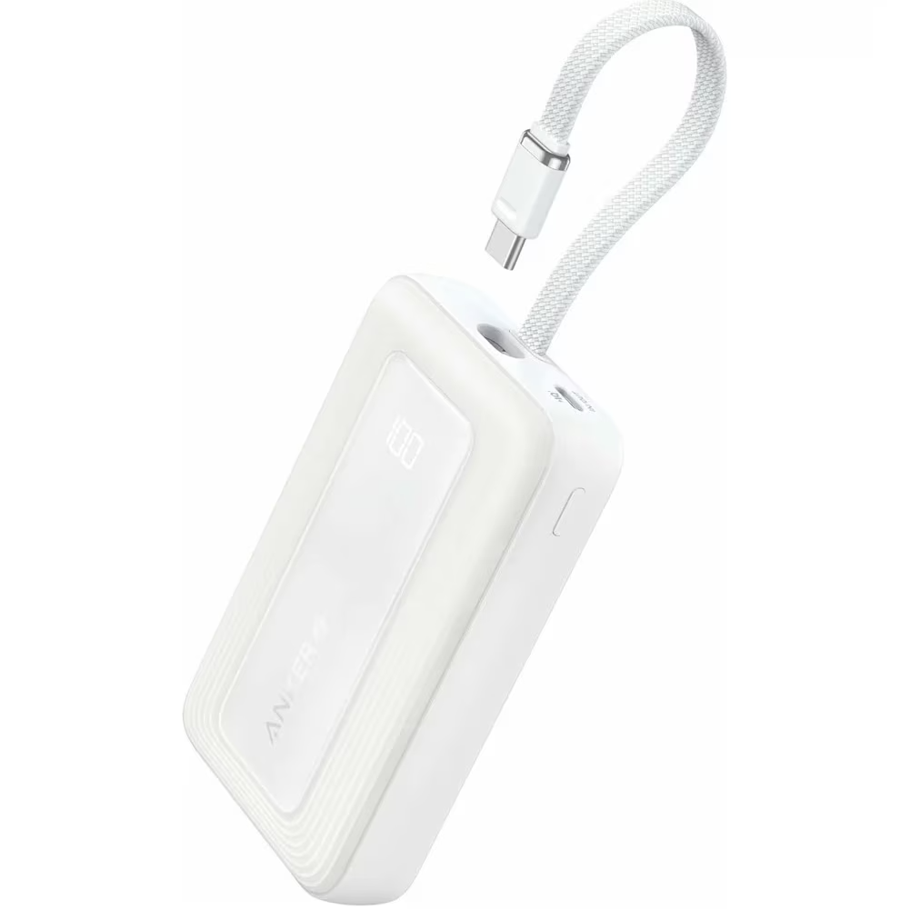 Batteria Esterna Anker Zolo, 20000mAh, 30W, QC + PD, 1 x USB-A - 2 x USB-C, Bianca A1689H21