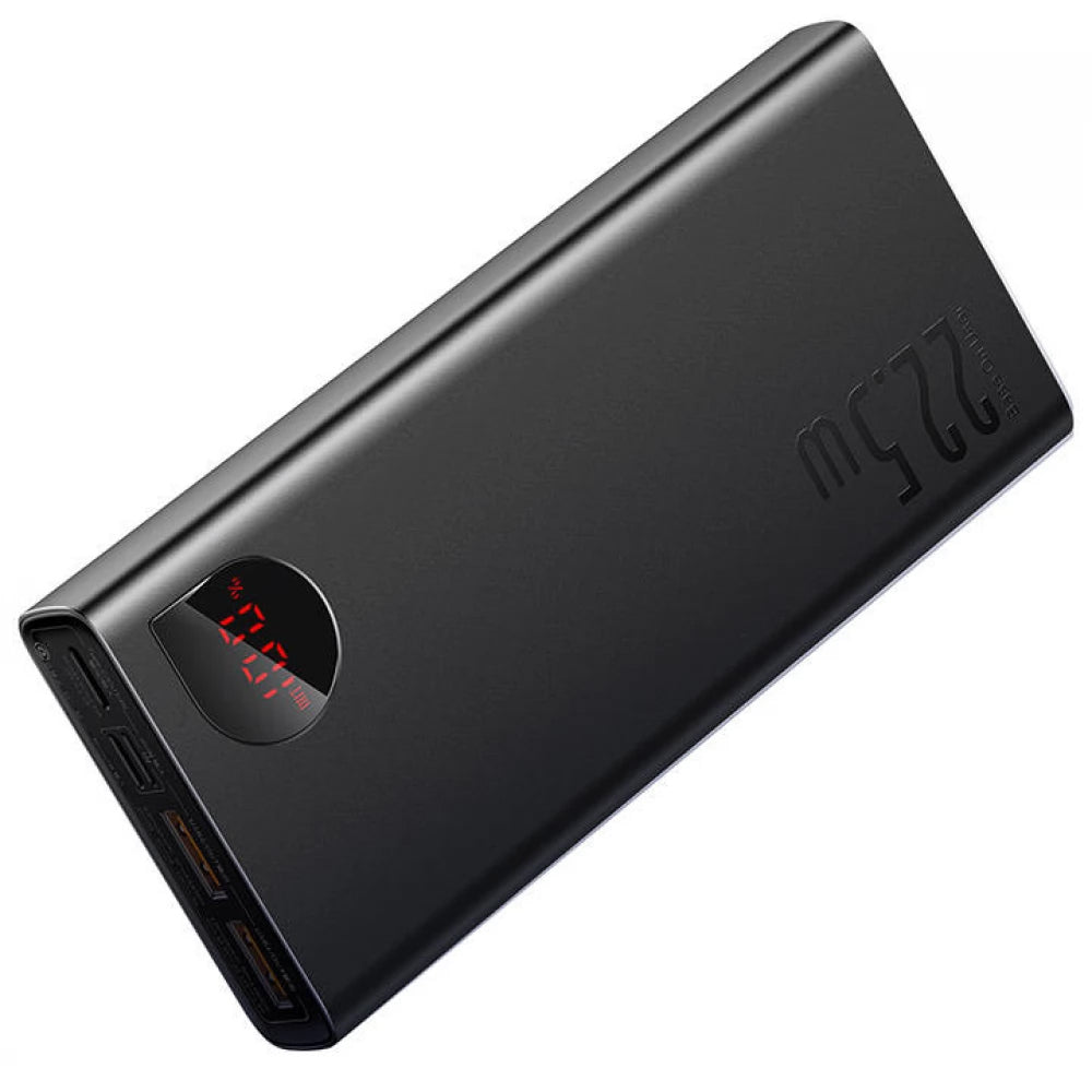 Batterie Externe Baseus Adaman, 20000mAh, 22.5W, QC + PD, 1 x USB-C - 2 x USB-A, Noire PPAD070101