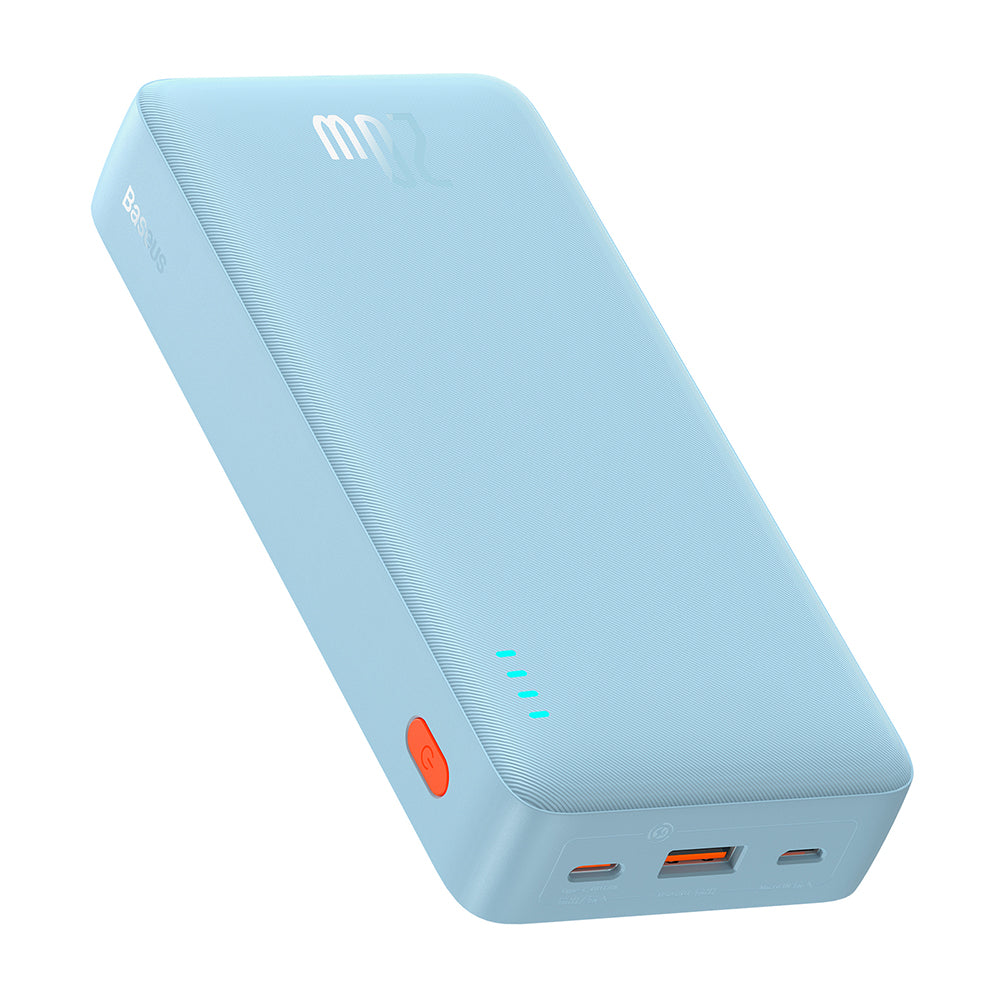 Batterie Externe Baseus Airpow, 20000mAh, 20W, QC + PD, 1 x USB-A - 1 x USB-C, Bleue P10022804313-00