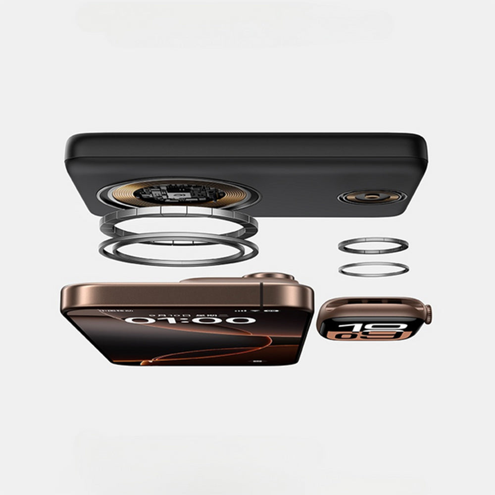 Batteria Esterna Baseus Bank EnerFill FT11, 10000mAh, 27W, PD + QI + FQI, 2 x QI - 1 x USB-C, Nera P1008210G123-00