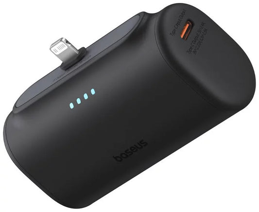 Batteria Esterna Baseus Compact, 5000mAh, 20W, PD, 1 x Lightning - 1 x USB-C, Nera P10068307113-00