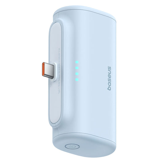 Batteria Esterna Baseus Compact, 5000mAh, 20W, PD, 2 x USB-C, Blu P10068306313-00
