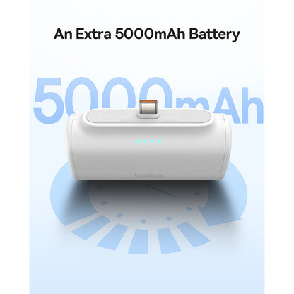 Batteria Esterna Baseus Compact, 5000mAh, 20W, PD, 1 x Lightning - 1 x USB-C, Bianca P10068307213-00