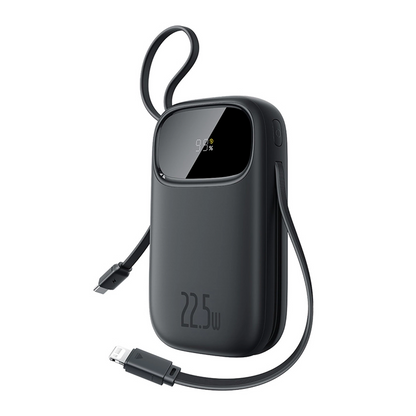 Externer Akku Baseus EnerFill FC31, 10000mAh, 22.5W, QC + PD, 1 x Lightning - 1 x USB-A - 2 x USB-C, Schwarz