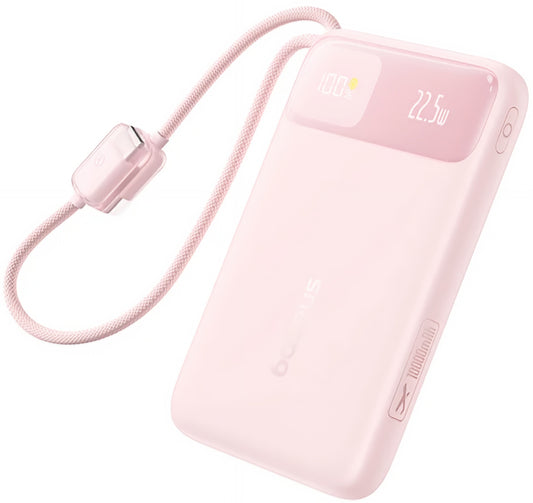 Batterie Externe Baseus EnerFill FC11, 10000mAh, 22,5W, QC + PD, 1 x Lightning - 1 x USB-A - 2 x USB-C, Rose E0027R07