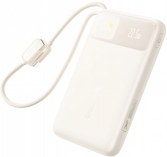 Batterie Externe Baseus EnerFill FC11, 10000mAh, 22,5W, QC + PD, 1 x Lightning - 1 x USB-A - 2 x USB-C, Beige E0027R05
