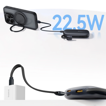 Externer Akku Baseus EnerFill FC21 QPow 3 Ultra, 10000mAh, 22.5W, QC + PD, 1 x USB-A - 1 x USB-C, Schwarz