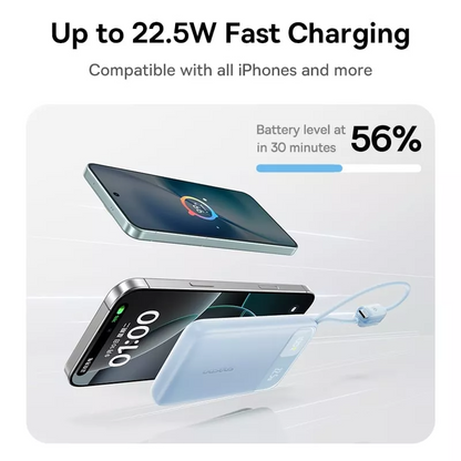 Batterie Externe Baseus EnerFill FC11, 10000mAh, 22,5W, QC + PD, 1 x Lightning - 1 x USB-A - 2 x USB-C, Noire E0027R04